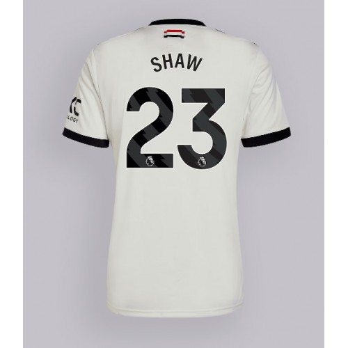 Fotballdrakt Herre Manchester United Luke Shaw #23 Tredjedrakt 2024-25 Kortermet